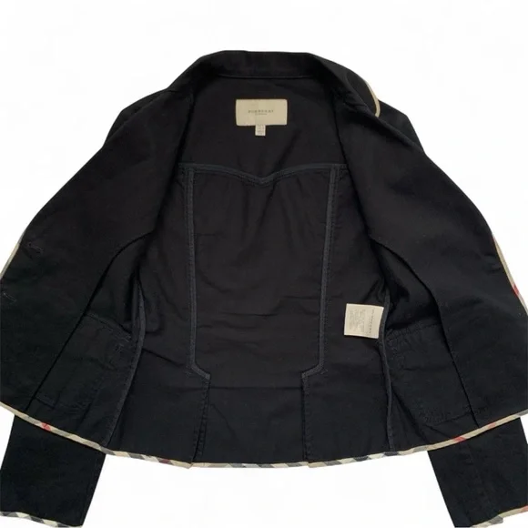 Burberry Black Blazer with Cream Piping - Picture 7 of 13